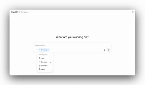 OpenAIがChatGPTに思考時間を調整できる機能を追加